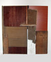 wood assemblage, 130 x 100